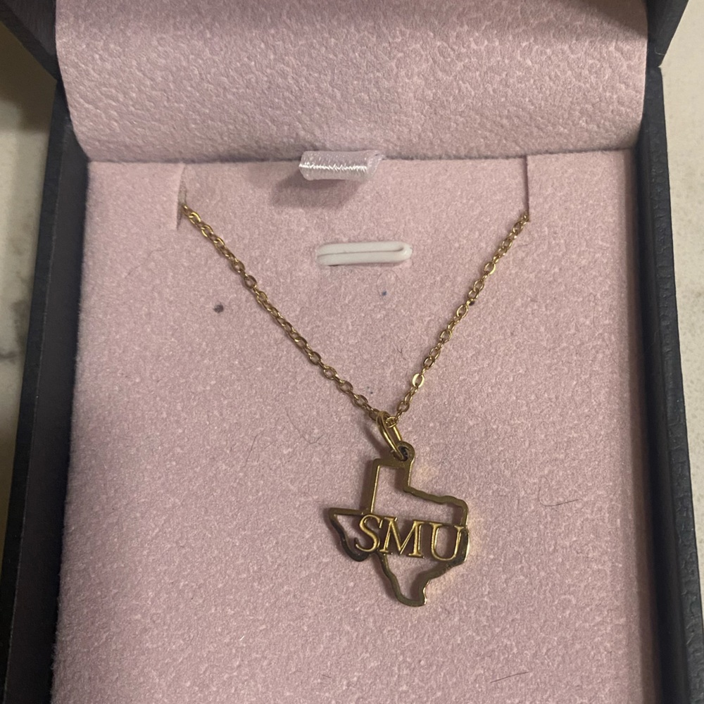 SMU Southern Methodist University Charm Necklace